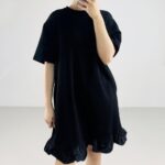 sukongfashion NO.15871 mini dress with ruffles-black