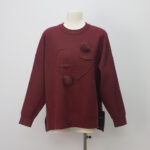 Cozy Floral Patchwork Sweater for Stylish Women-maroon red-2