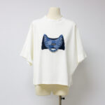 Sukongfashion NO.16153 women t-shirts with Appliqué denim bags-front