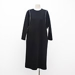 NO.15630 Spring Zipper Detail Long Sleeve Casual Dress-black