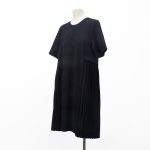 NO.16011 Pure Harmony Pleated Short Sleeve Dress-black