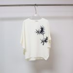 Sukong fashion NO.16166 summer ice cotton Women T-Shirts with bamboo leaves embroidery-white-1