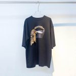 16578 Elegant Fall T-Shirt Round Neck with 3D Bag Strap Detail-black